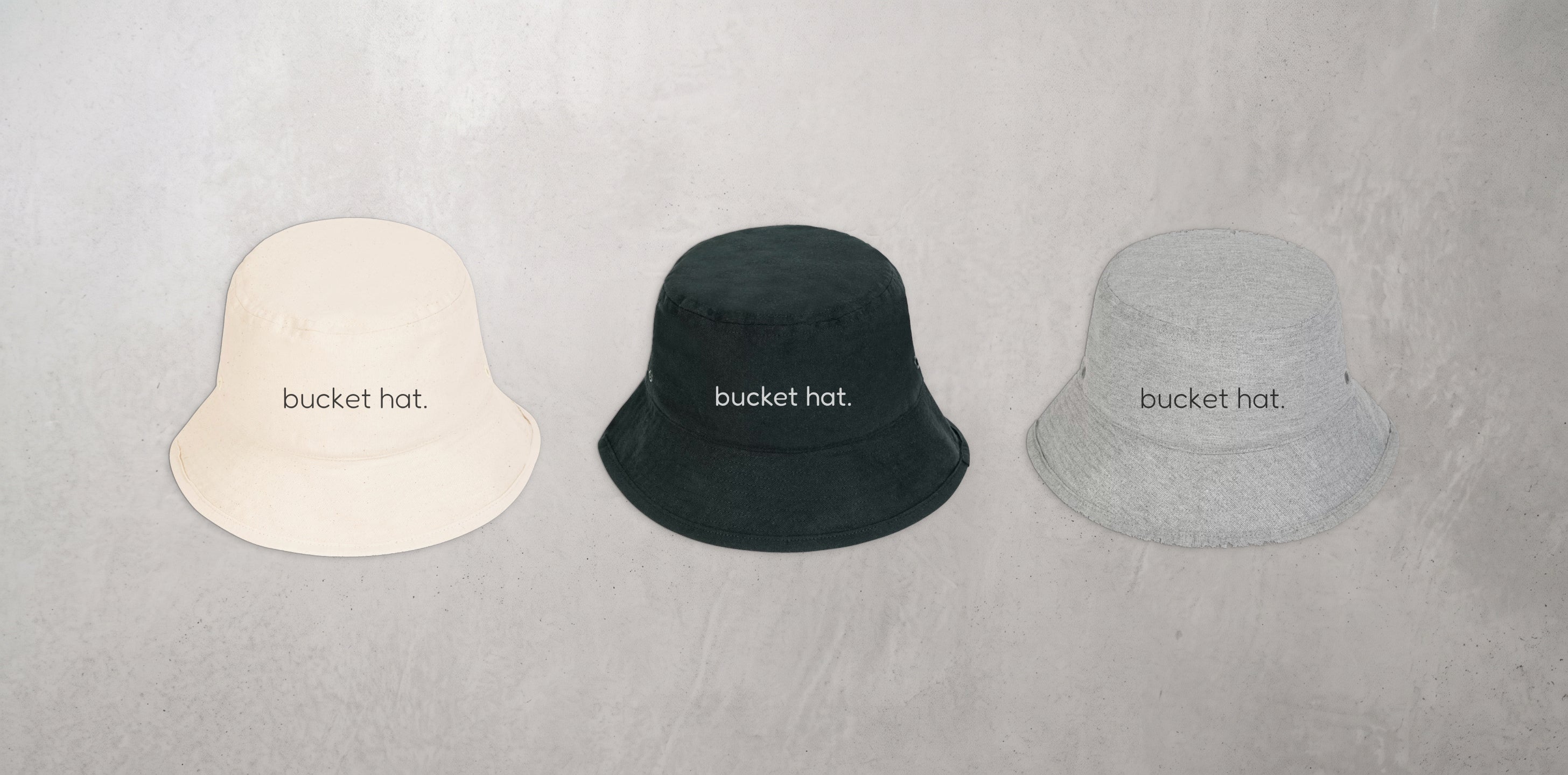 bucket hat.