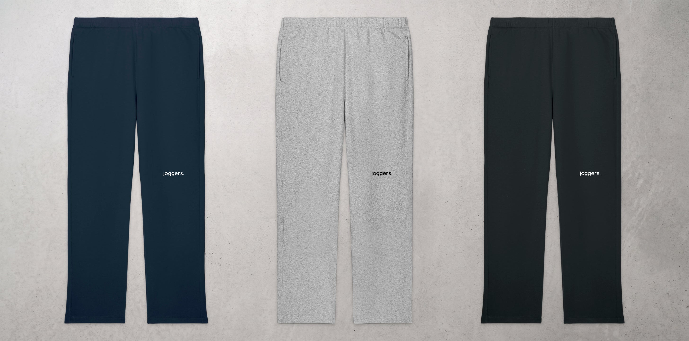 straight-leg joggers.