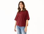 simple. t-shirt. burgundy.
