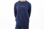 simple. sweatshirt. snug. navy.