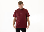 simple. t-shirt. burgundy.