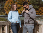 simple. sweatshirt. snug. light-blue.
