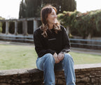 simple. sweatshirt. snug. black.