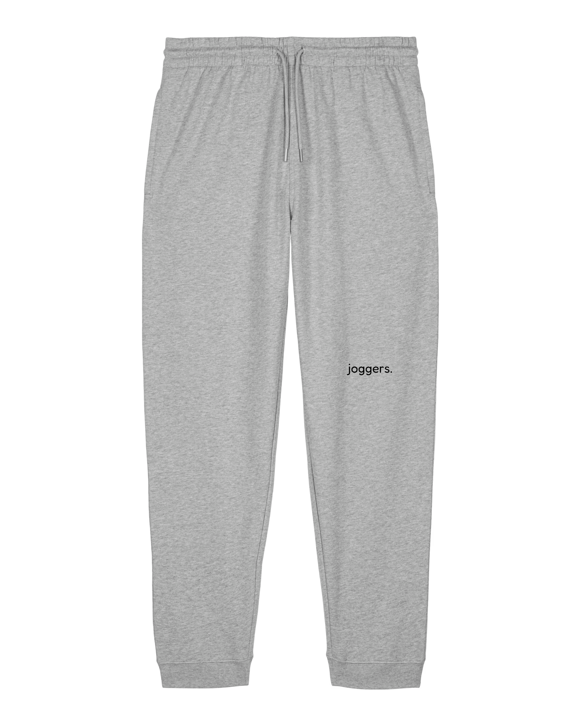 simple. cuffed joggers. heather-grey
