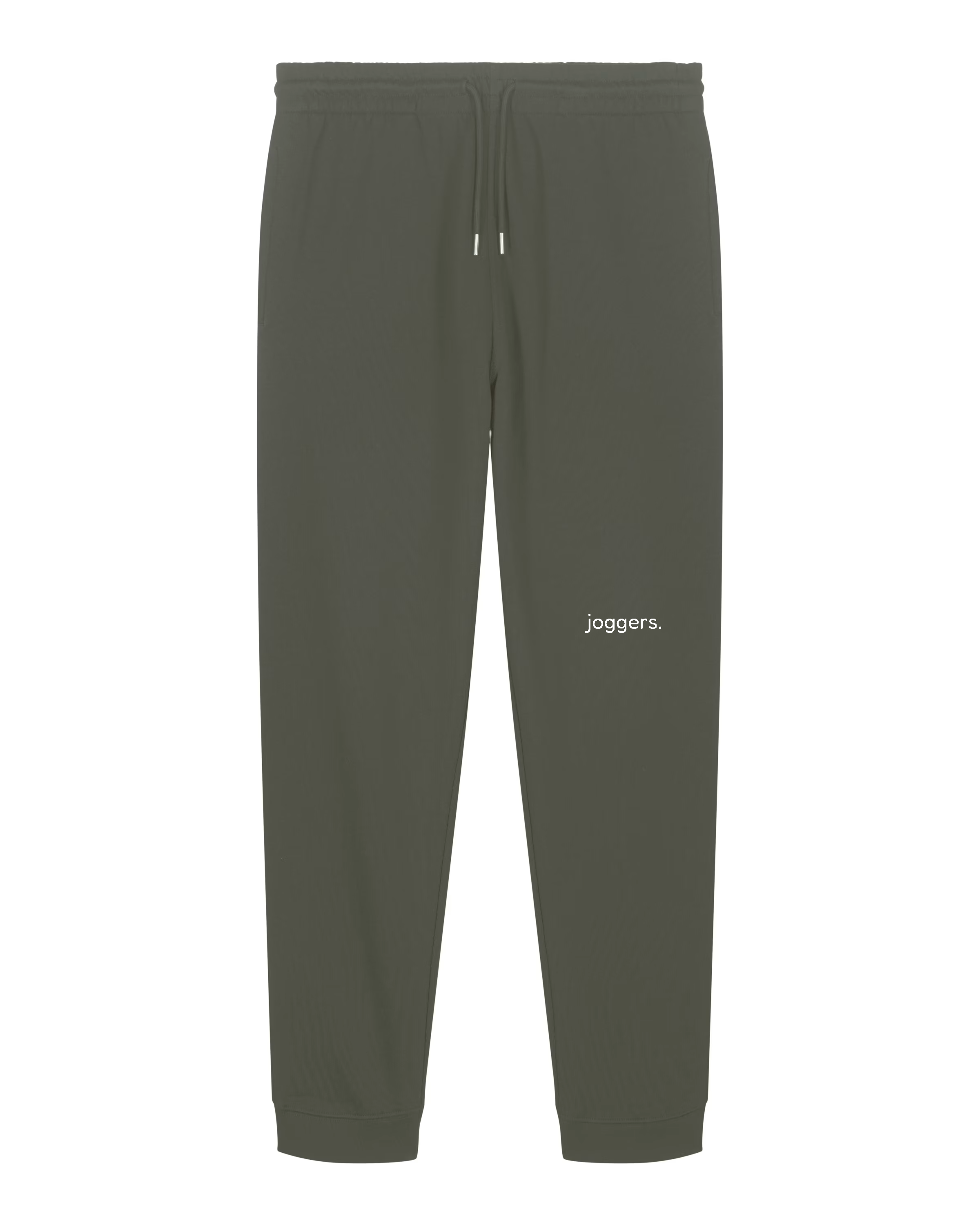simple. cuffed joggers. khaki