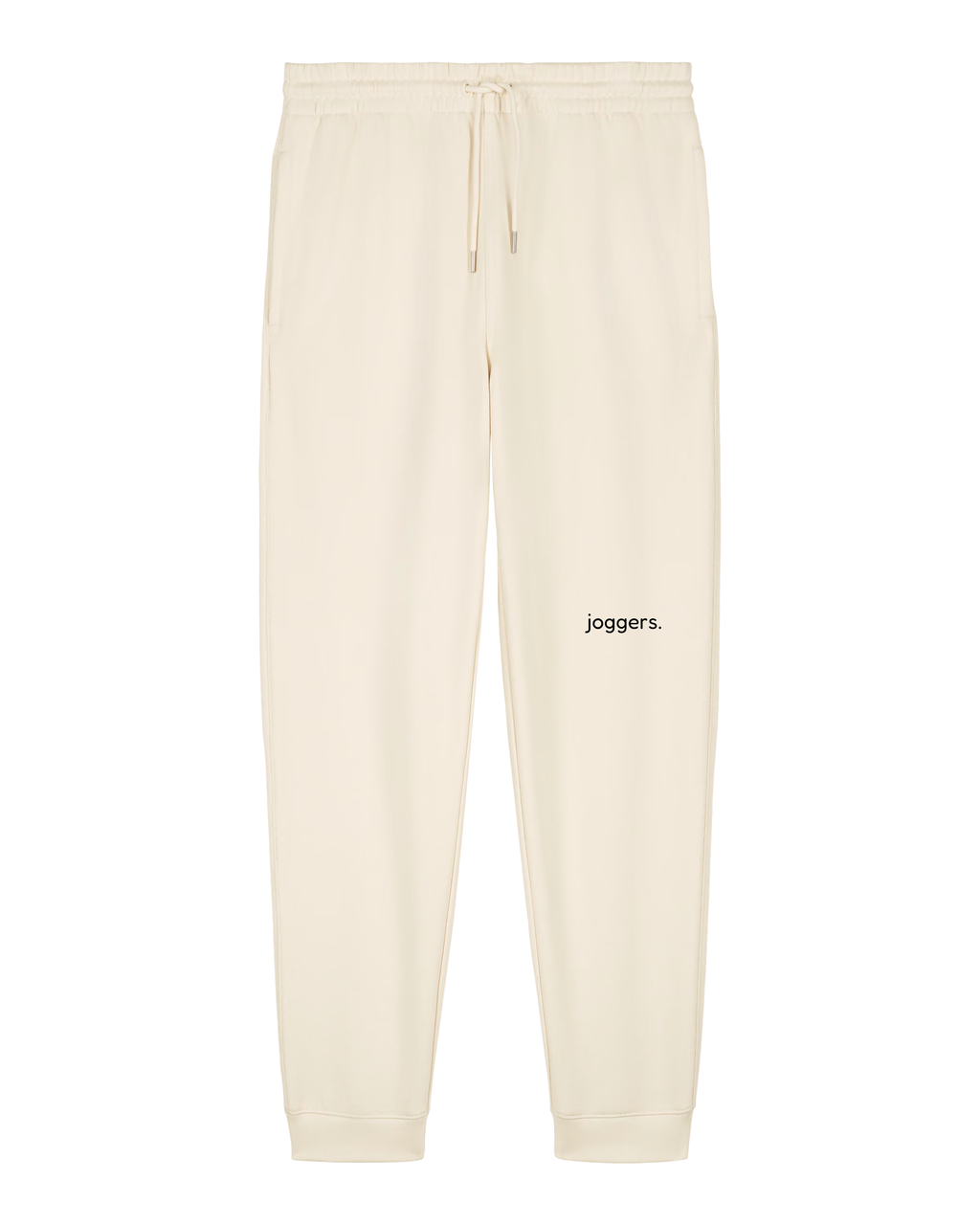 simple. cuffed joggers. natural-raw