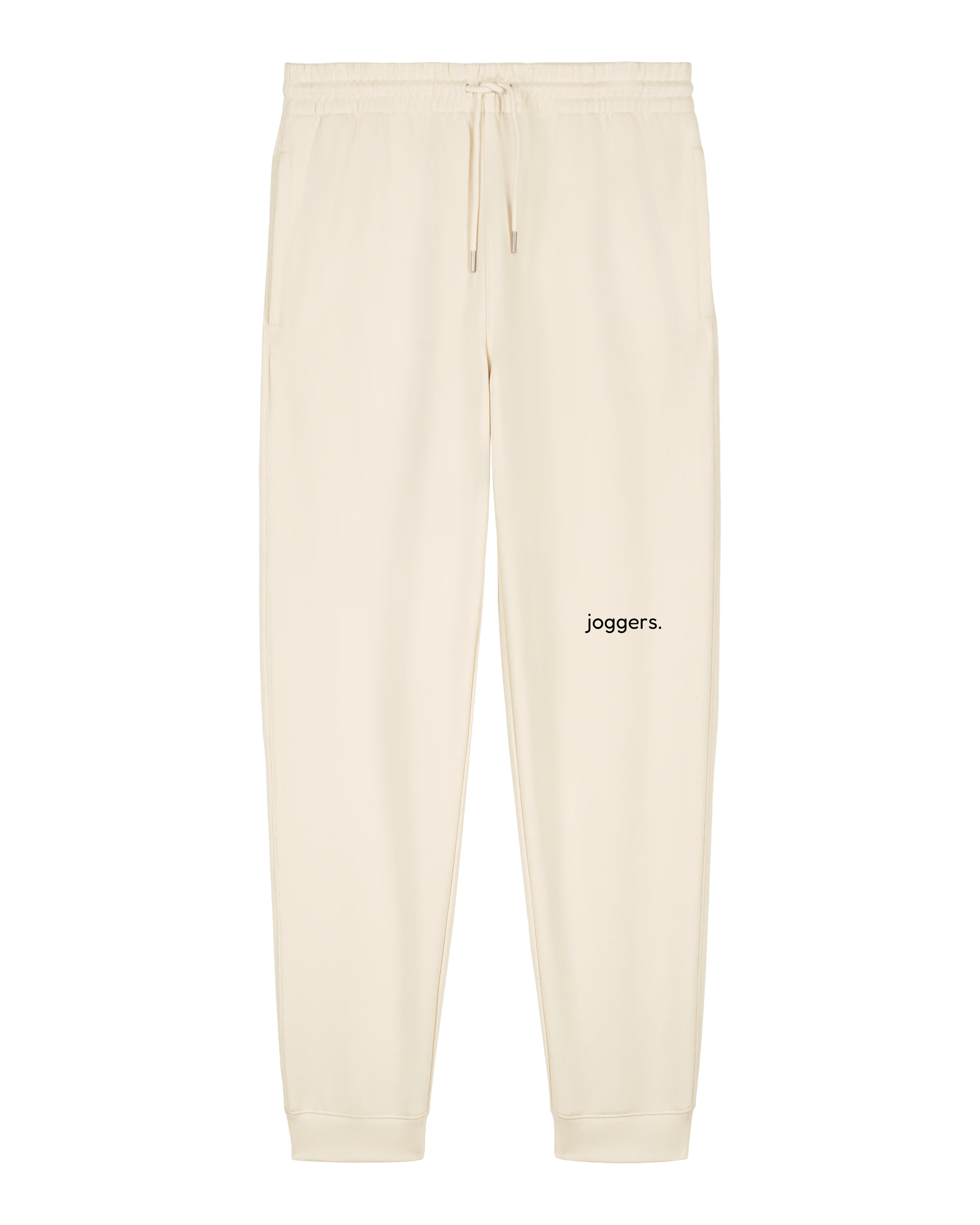 simple. cuffed joggers. natural-raw