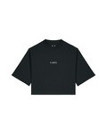 simple. cropped t-shirt. black.