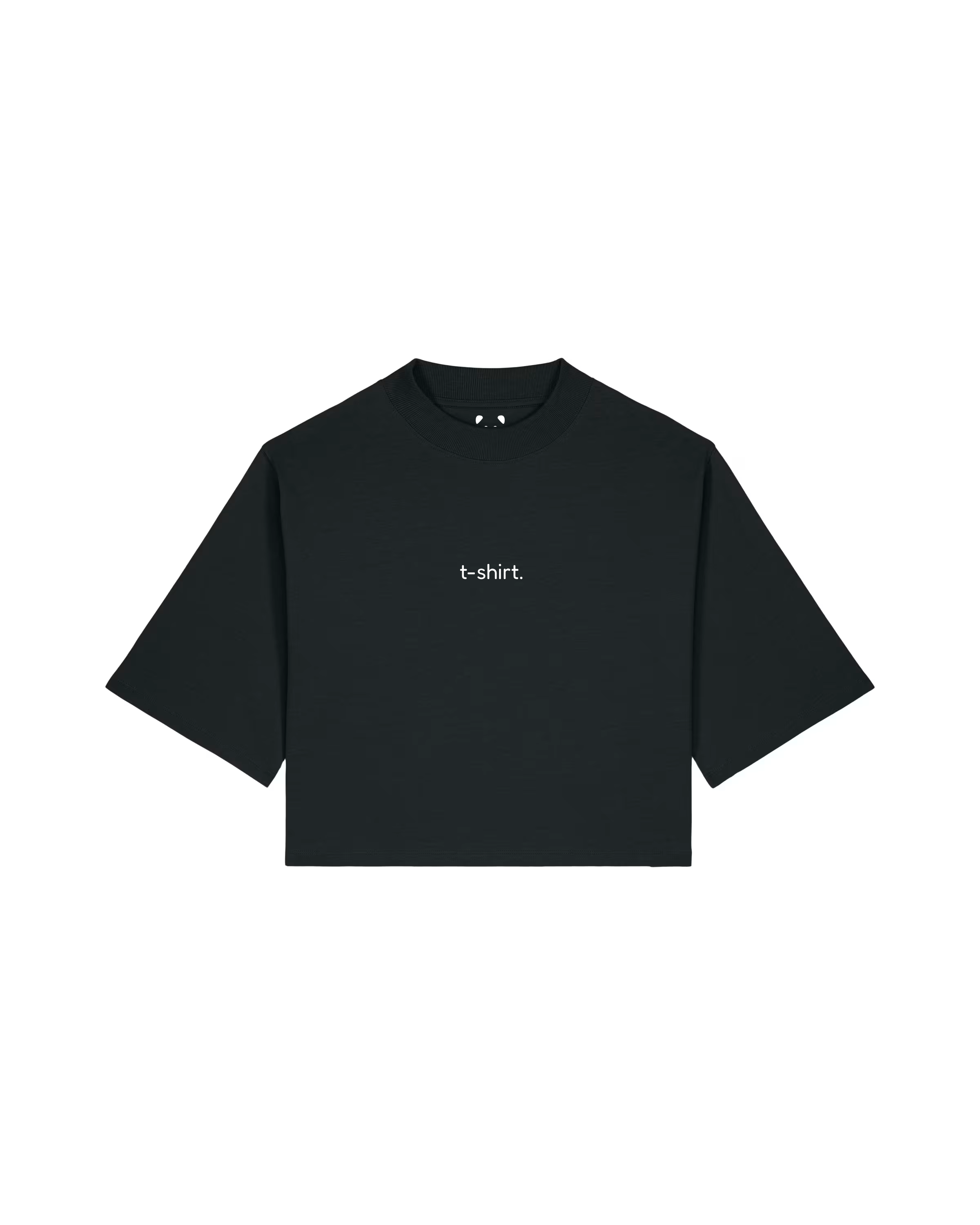 simple. cropped t-shirt. black.