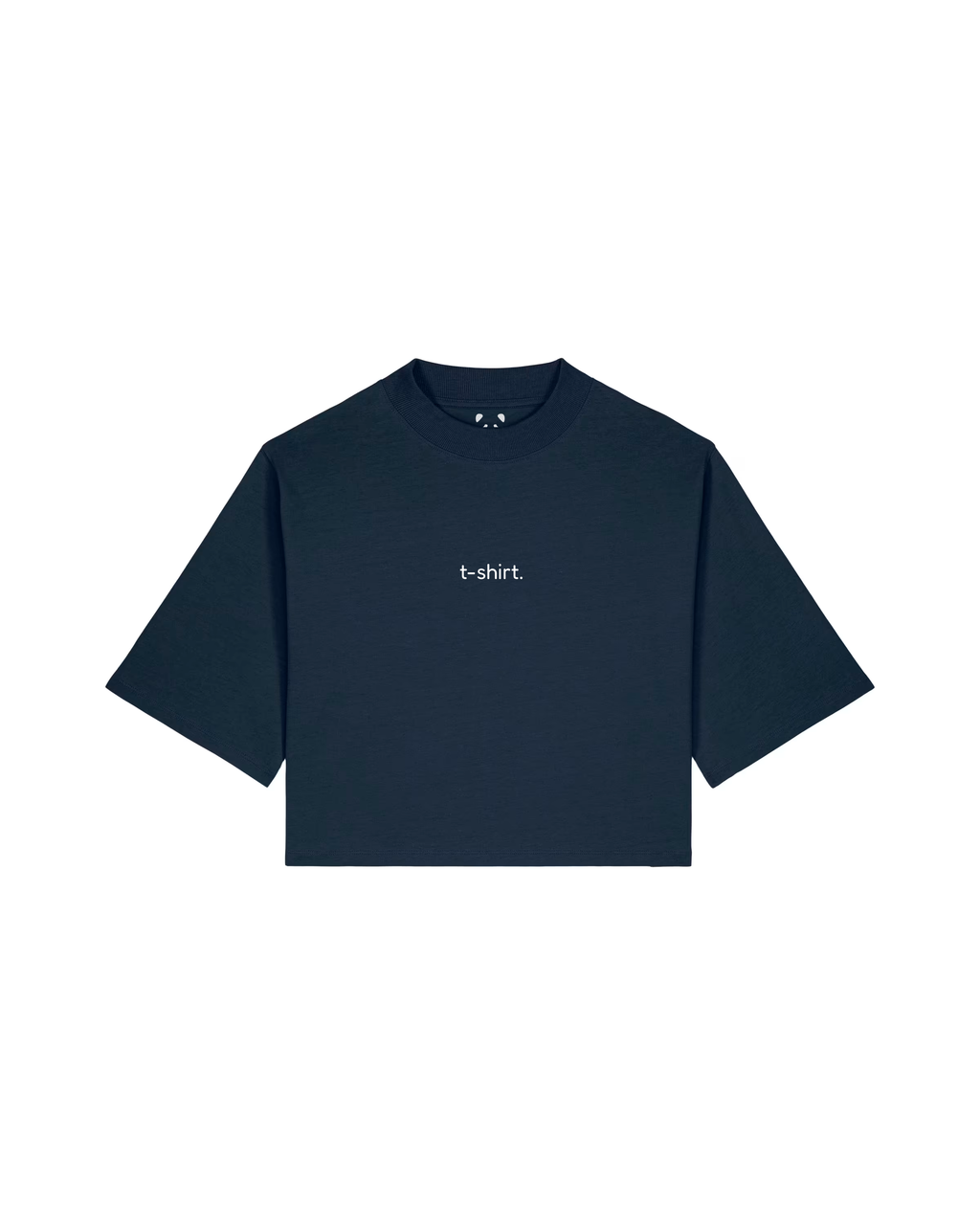 simple. cropped t-shirt. french-navy.