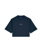 simple. cropped t-shirt. french-navy.