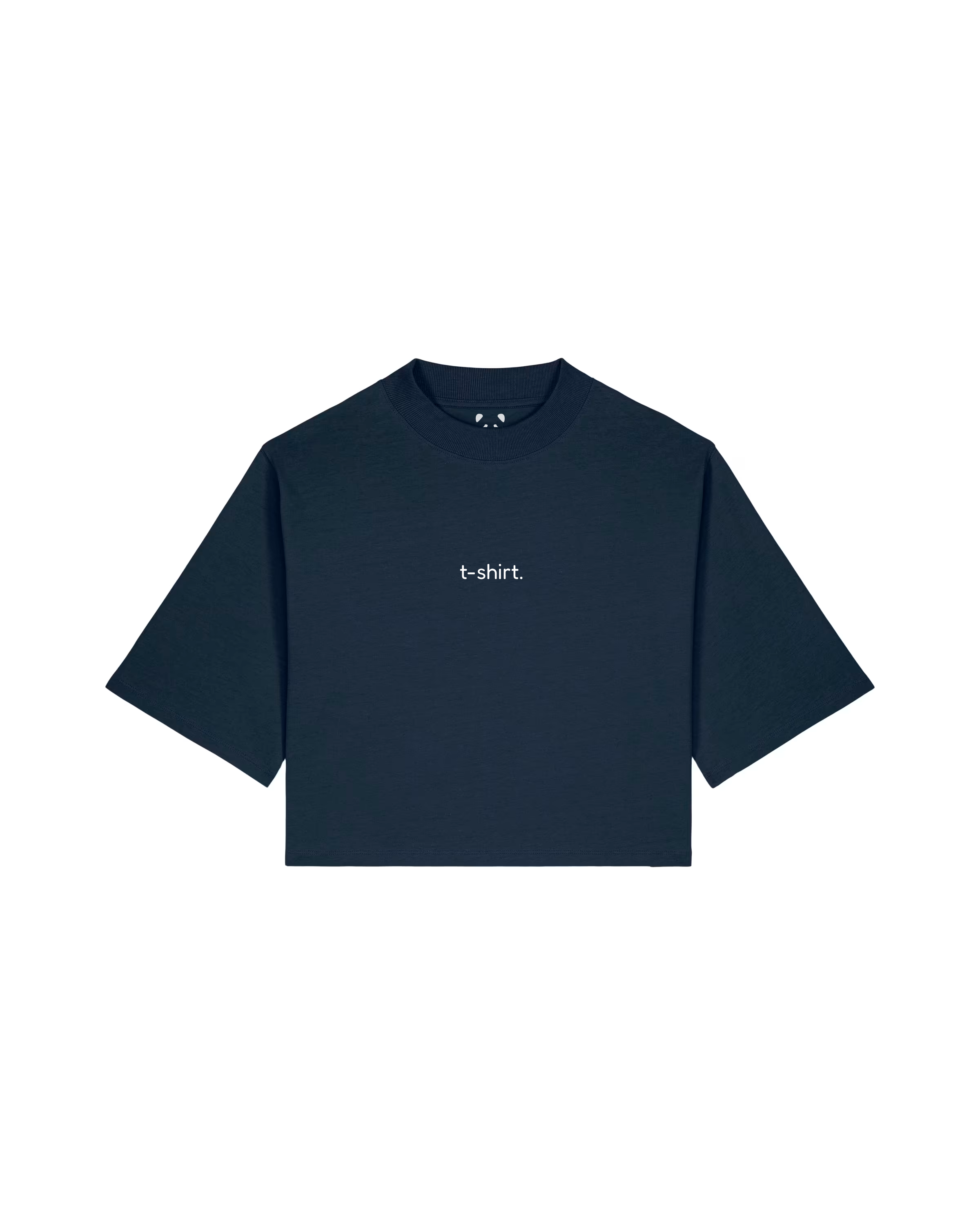 simple. cropped t-shirt. french-navy.