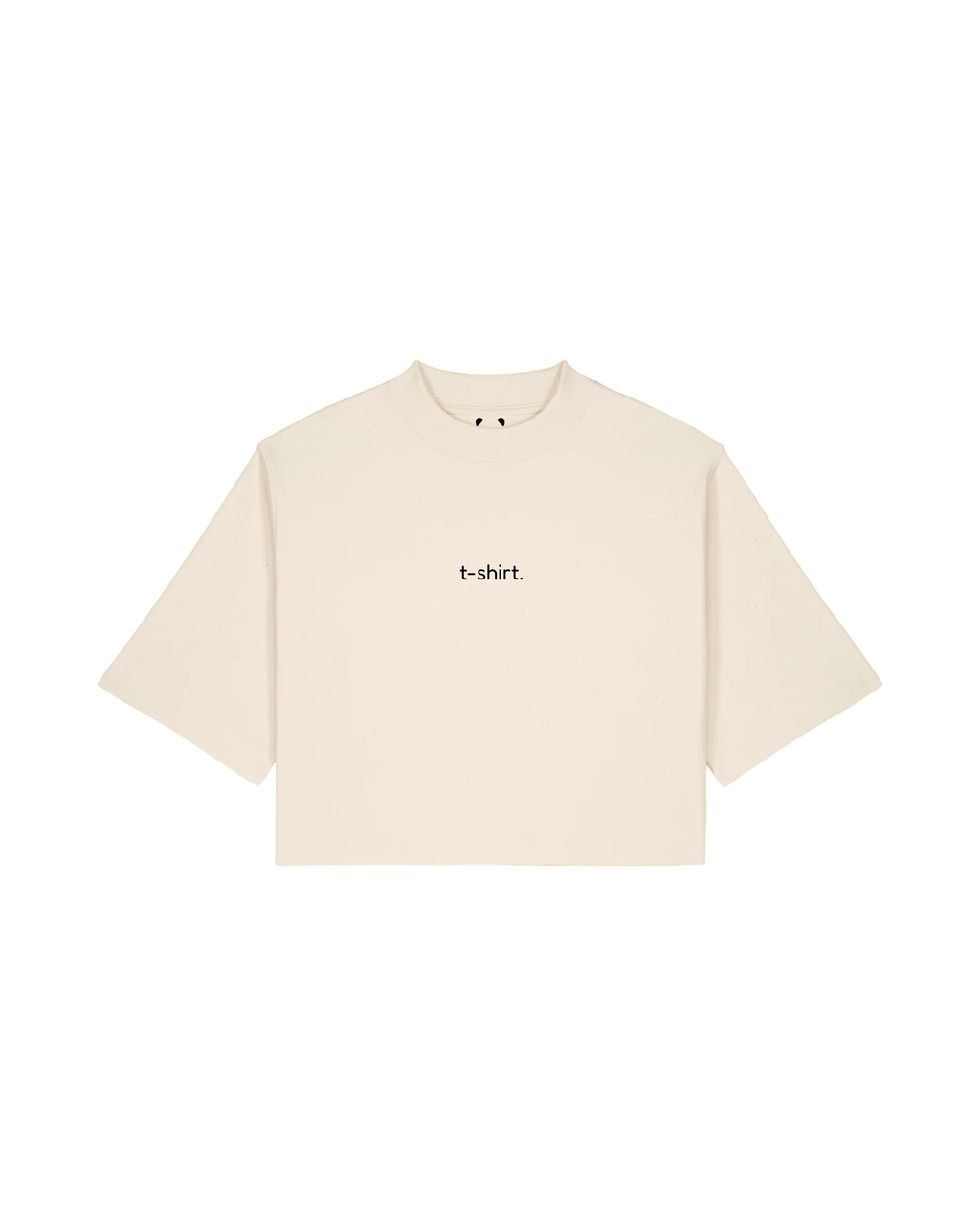simple. cropped t-shirt. natural-raw.