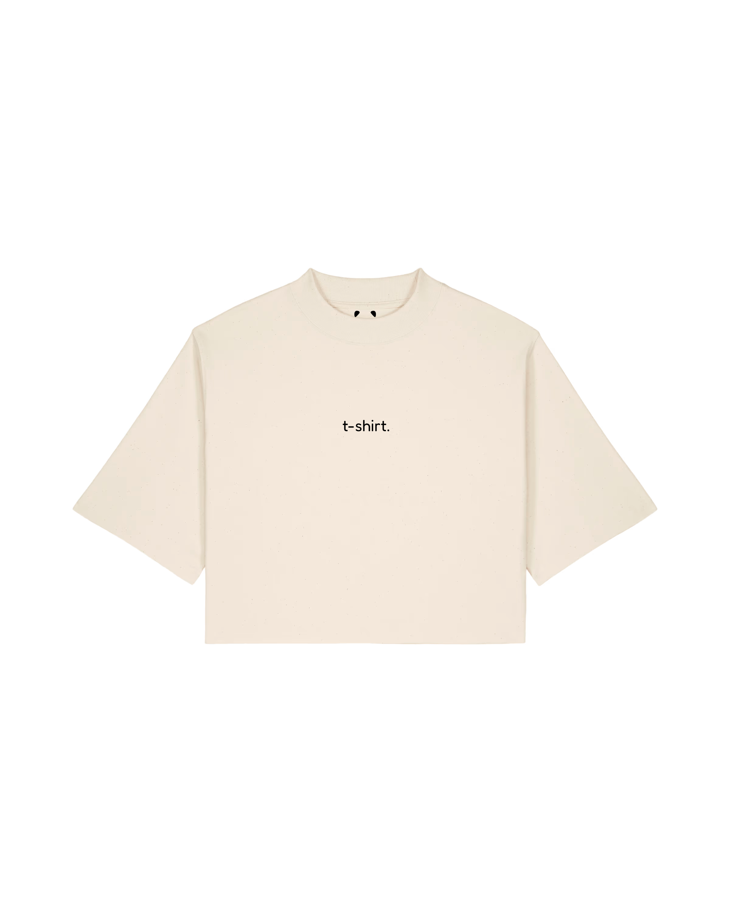 simple. cropped t-shirt. natural-raw.