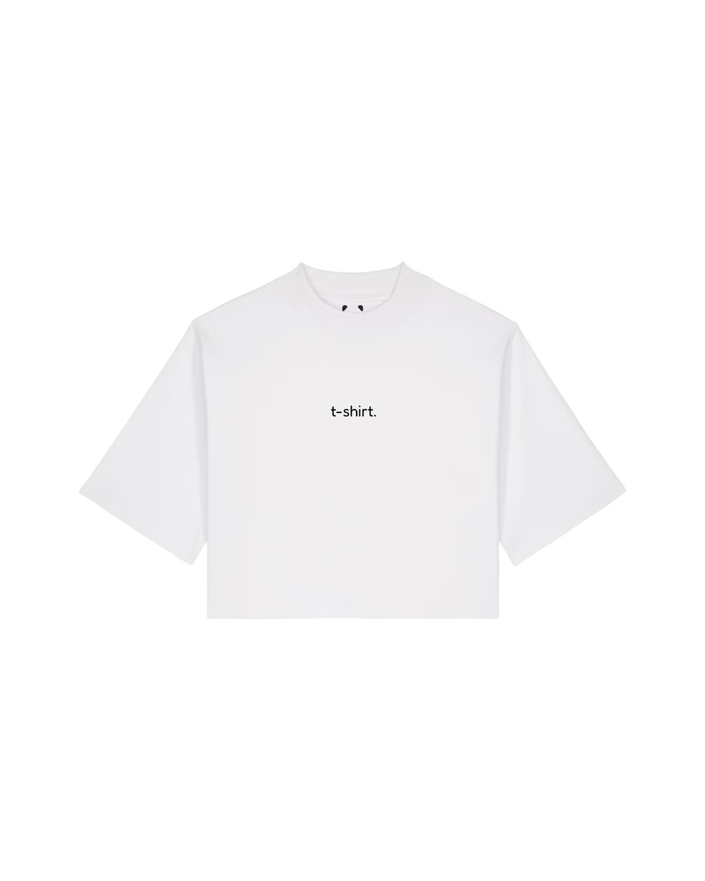 simple. cropped t-shirt. white.