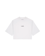 simple. cropped t-shirt. white.