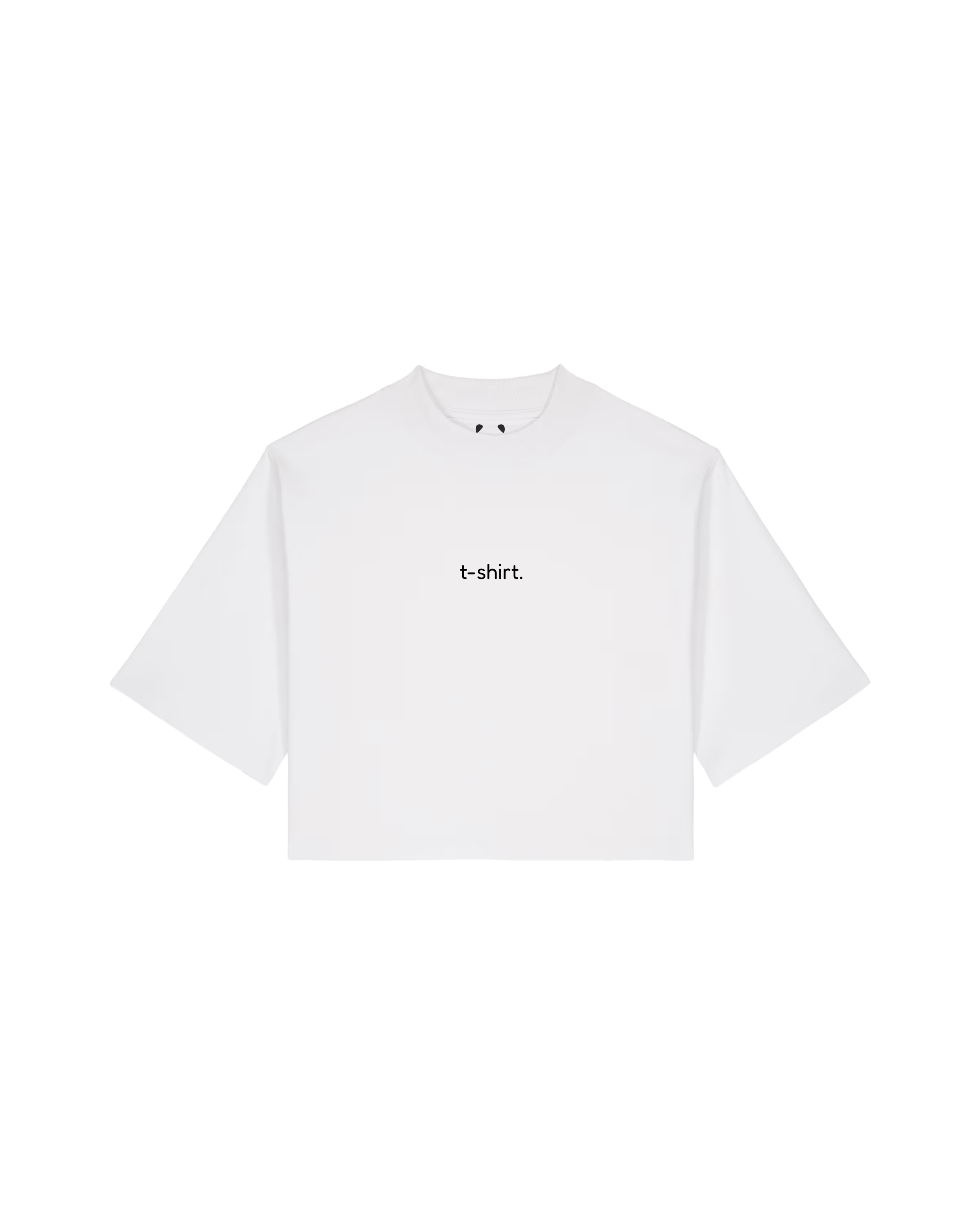 simple. cropped t-shirt. white.