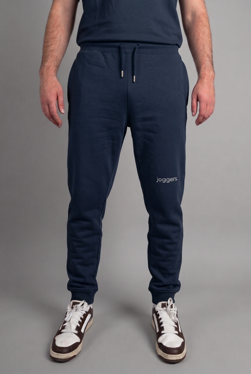 simple. cuffed joggers. french-navy