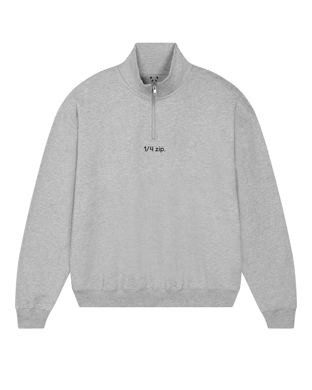simple. heavy 1/4 zip. heather-grey.