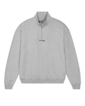 simple. heavy 1/4 zip. heather-grey.