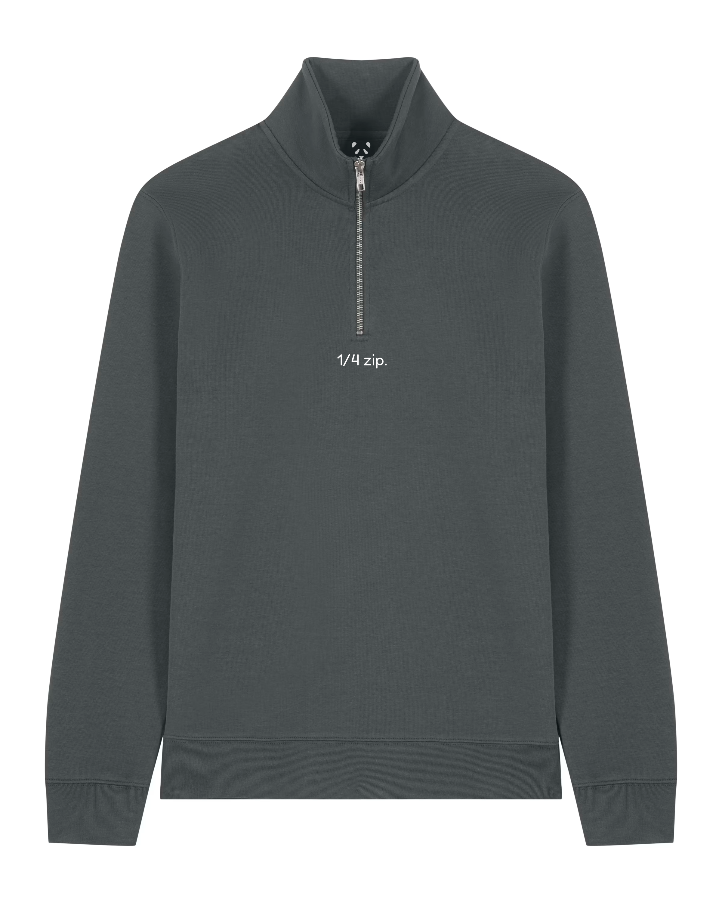 simple. light 1/4 zip. anthracite.