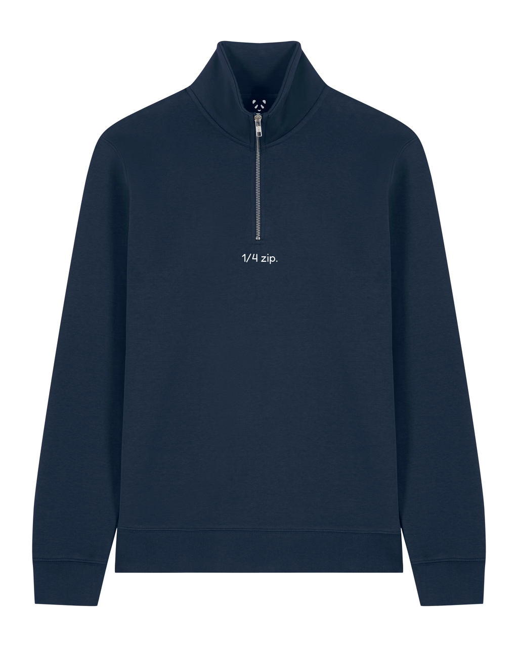 simple. light 1/4 zip. french-navy.