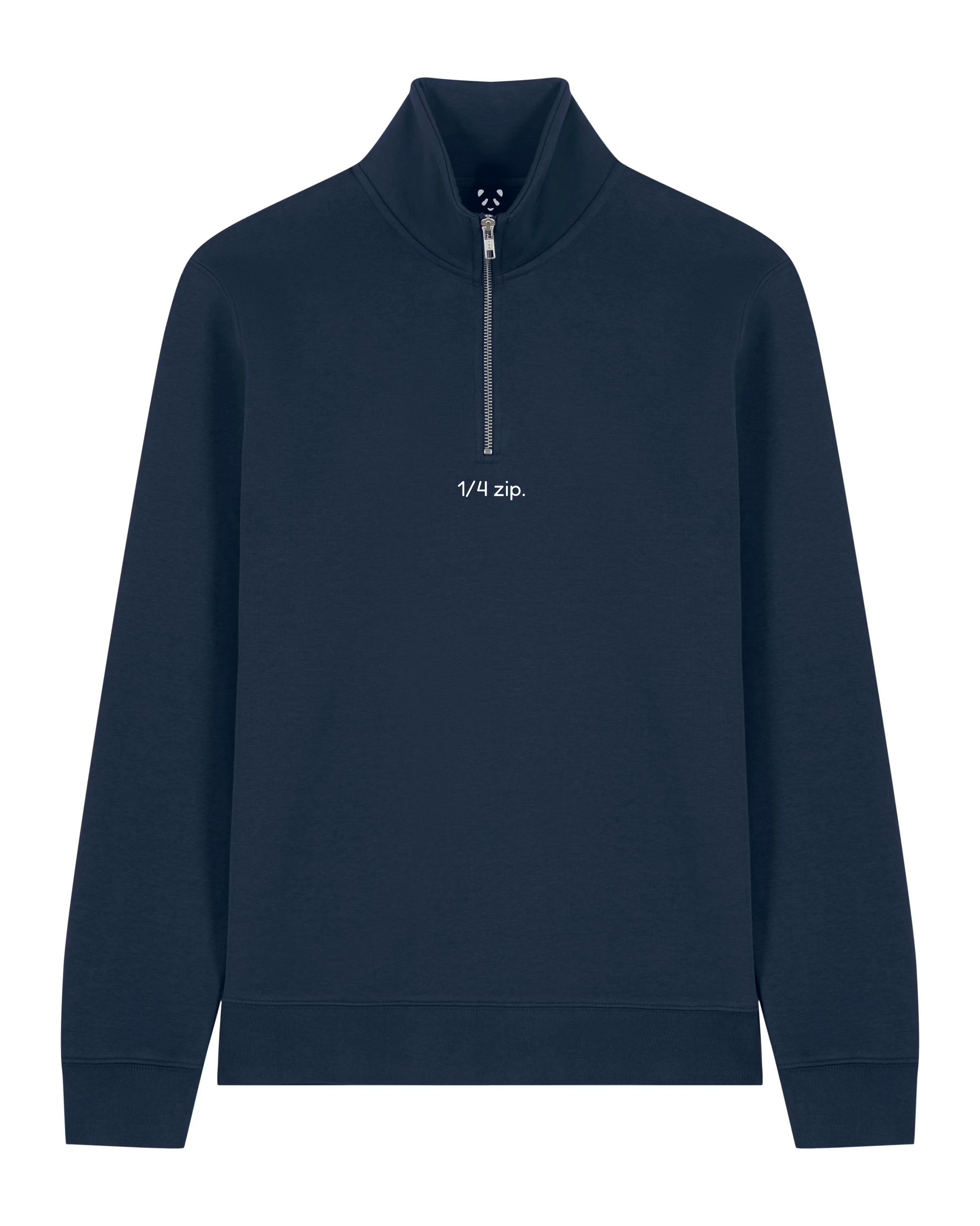 simple. light 1/4 zip. french-navy.