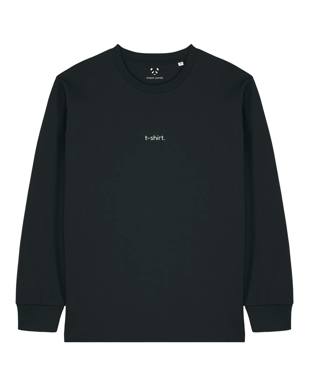 simple. long-sleeved t-shirt. black.