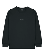 simple. long-sleeved t-shirt. black.