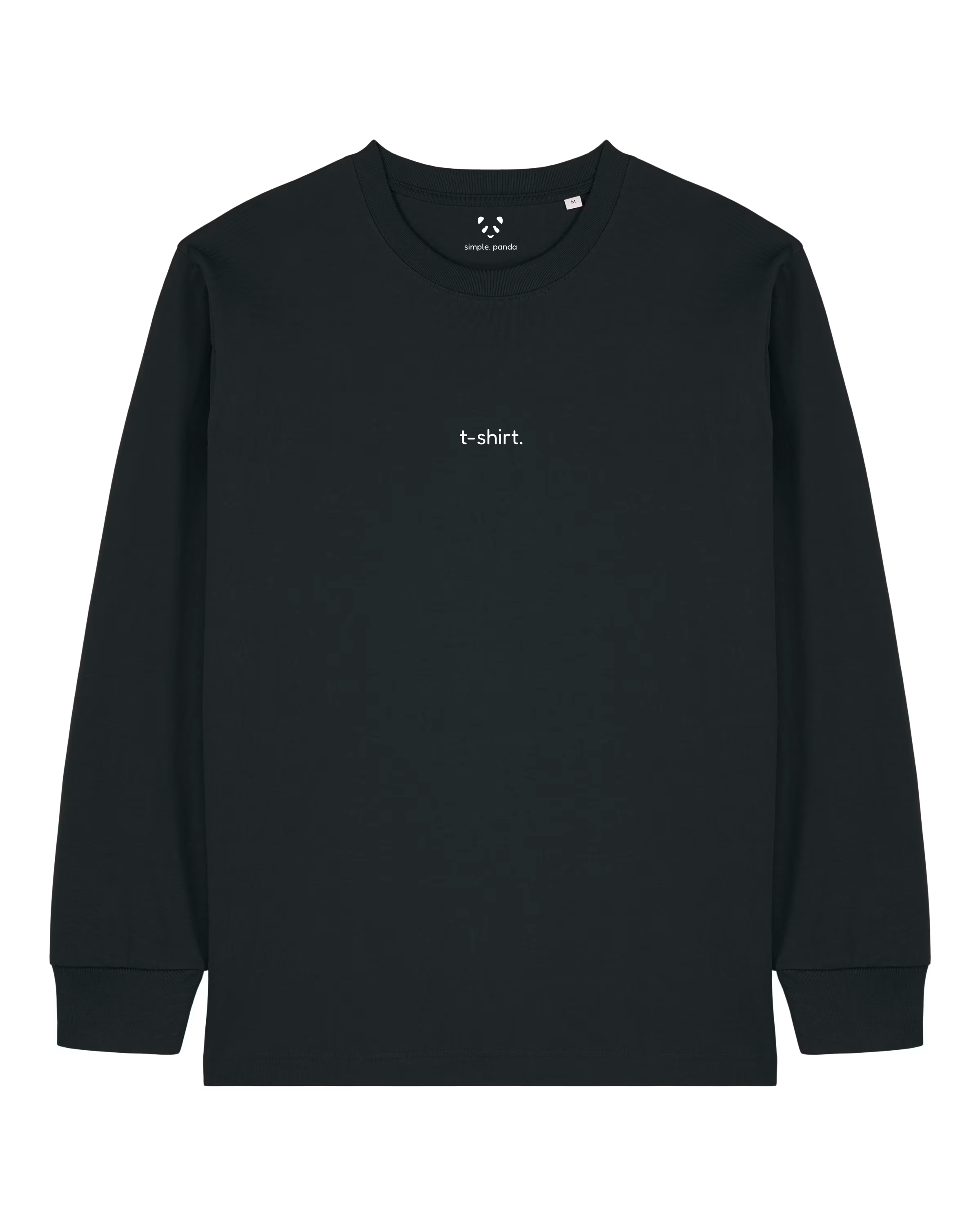 simple. long-sleeved t-shirt. black.