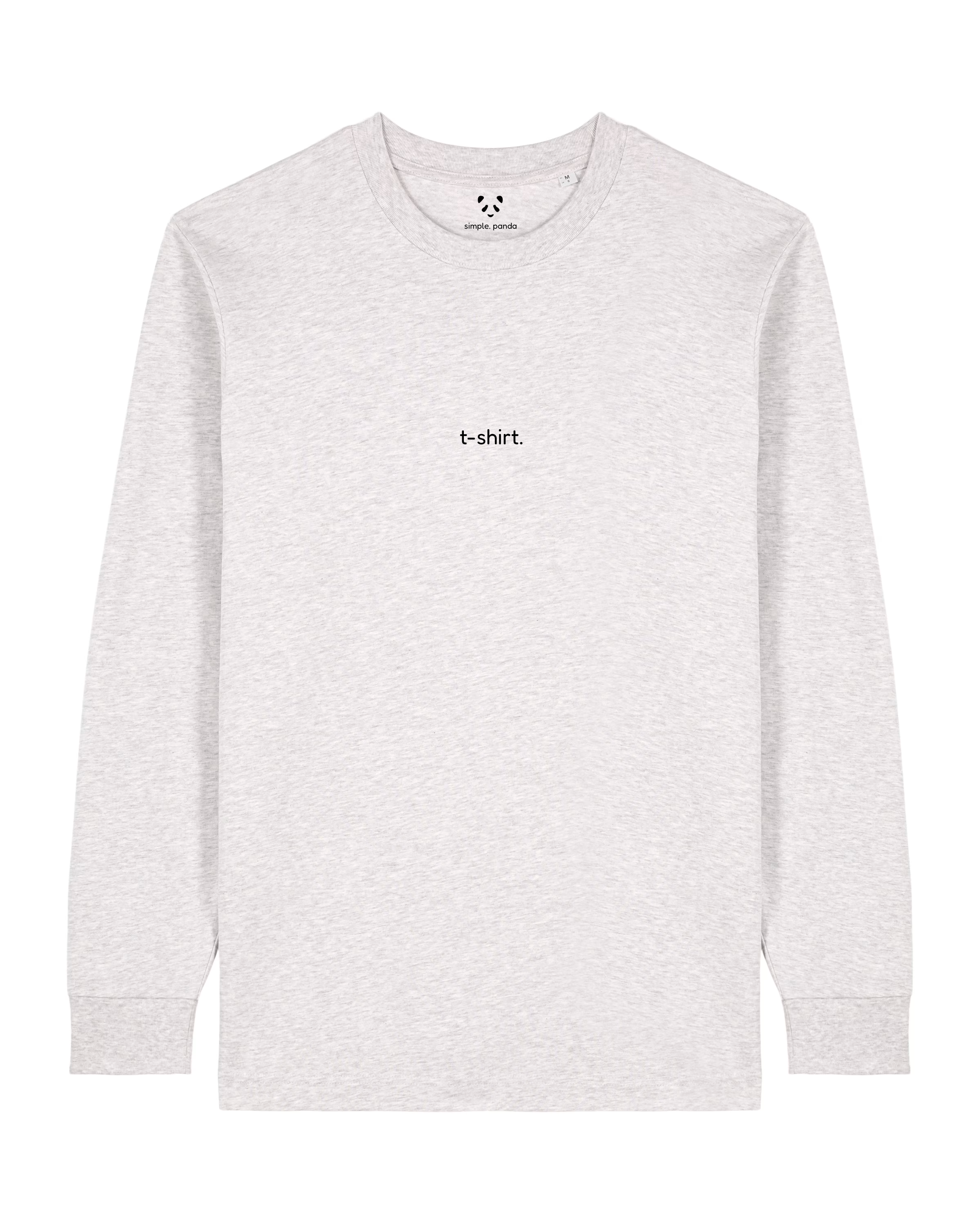 simple. long-sleeved t-shirt. cool-heather-grey.
