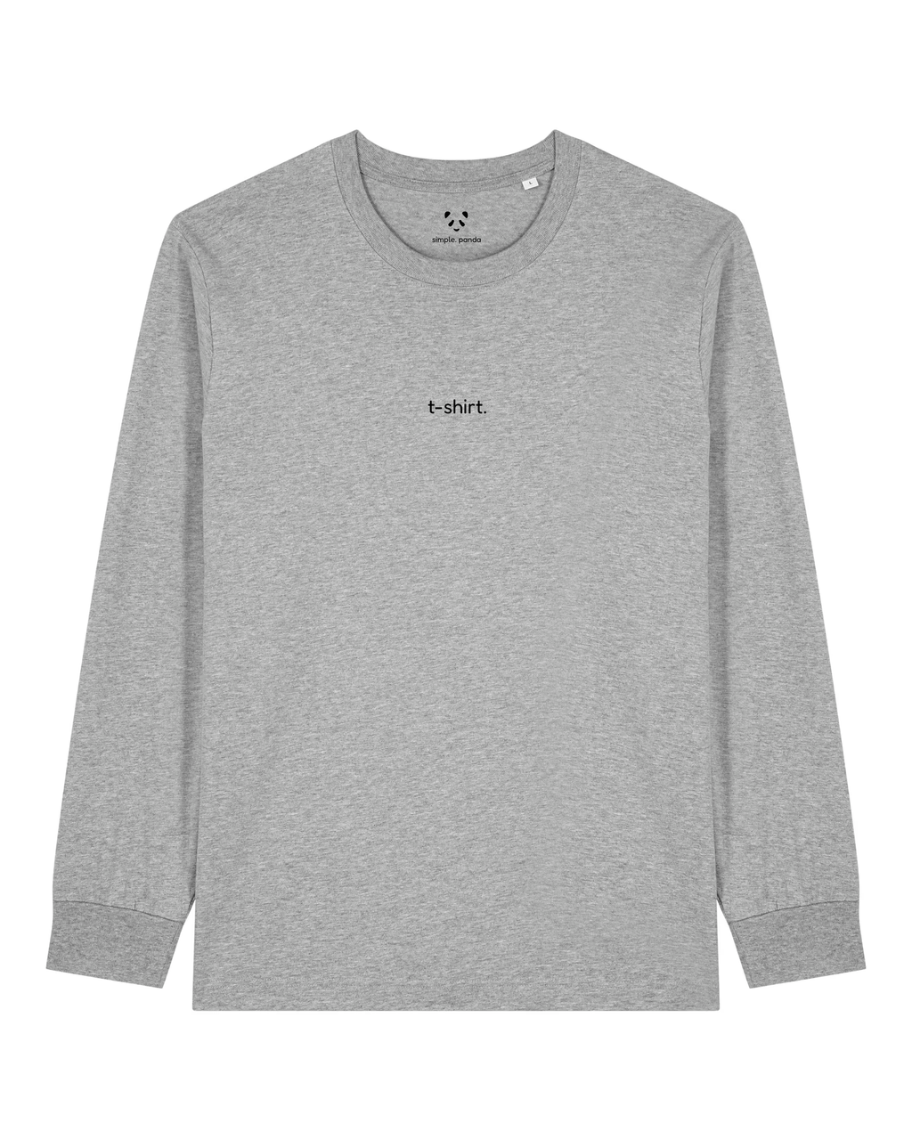 simple. long-sleeved t-shirt. heather-grey.
