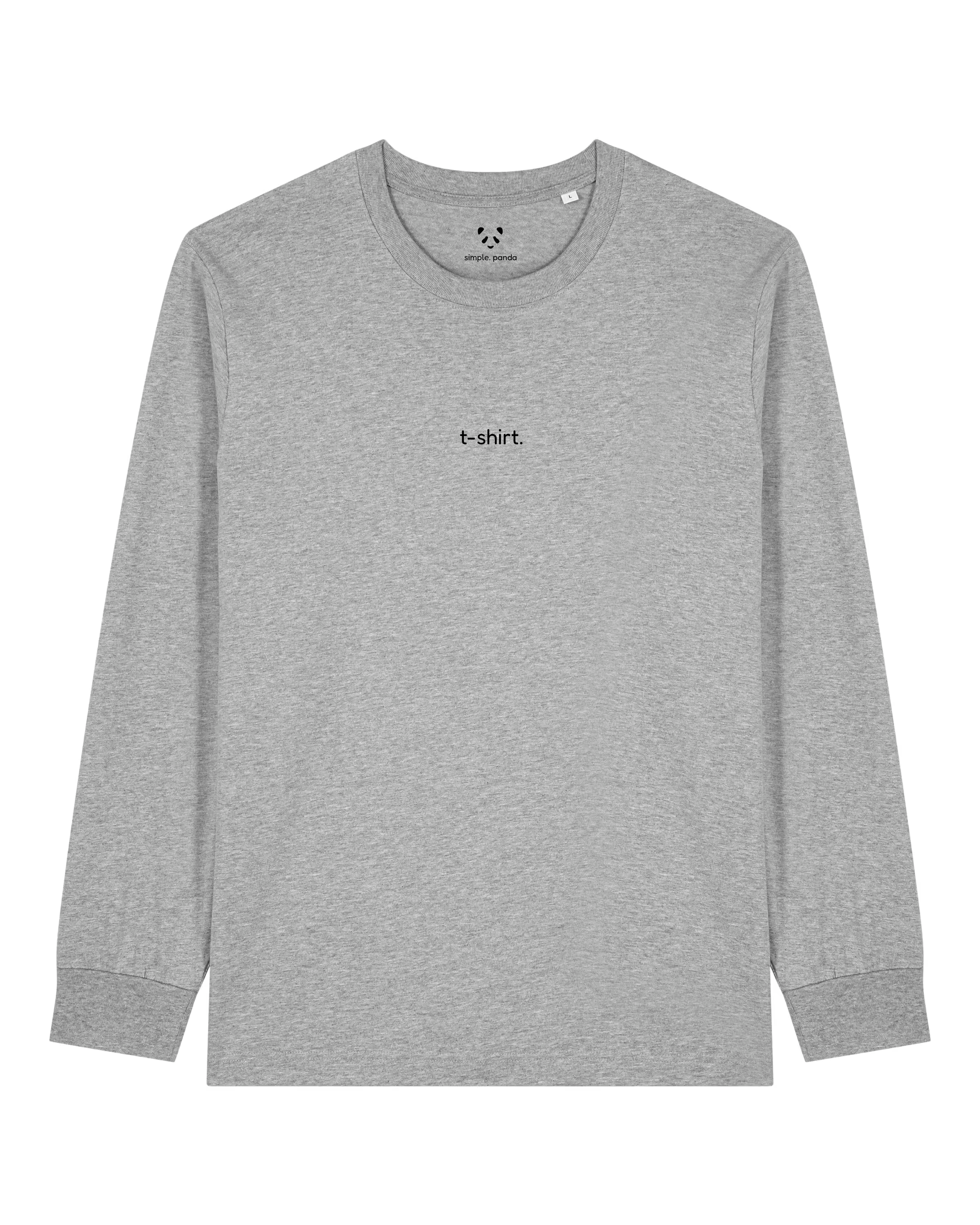 simple. long-sleeved t-shirt. heather-grey