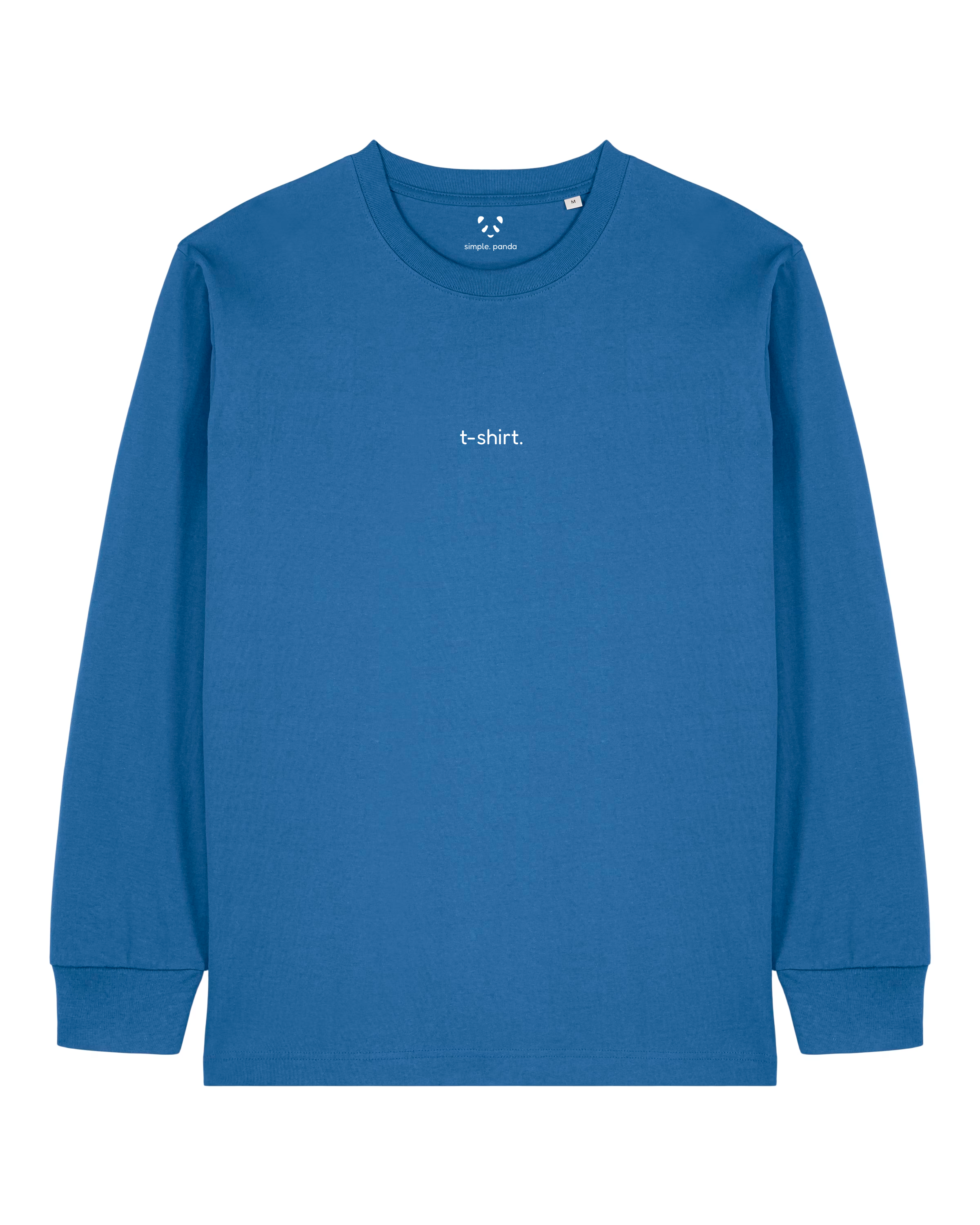 simple. long-sleeved t-shirt. mindful-blue.