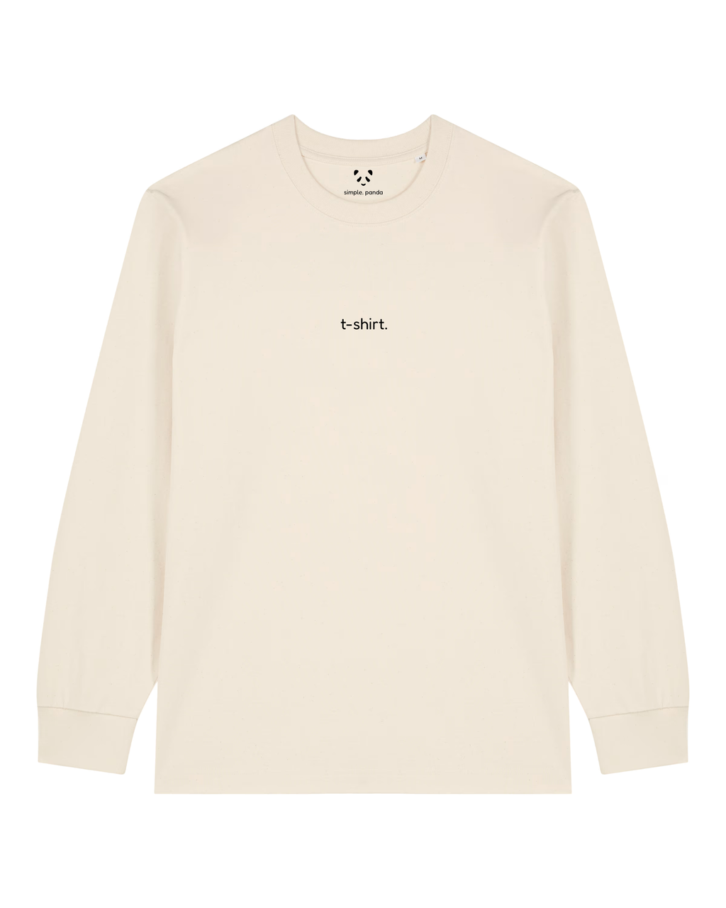 simple. long-sleeved t-shirt. natural-raw.