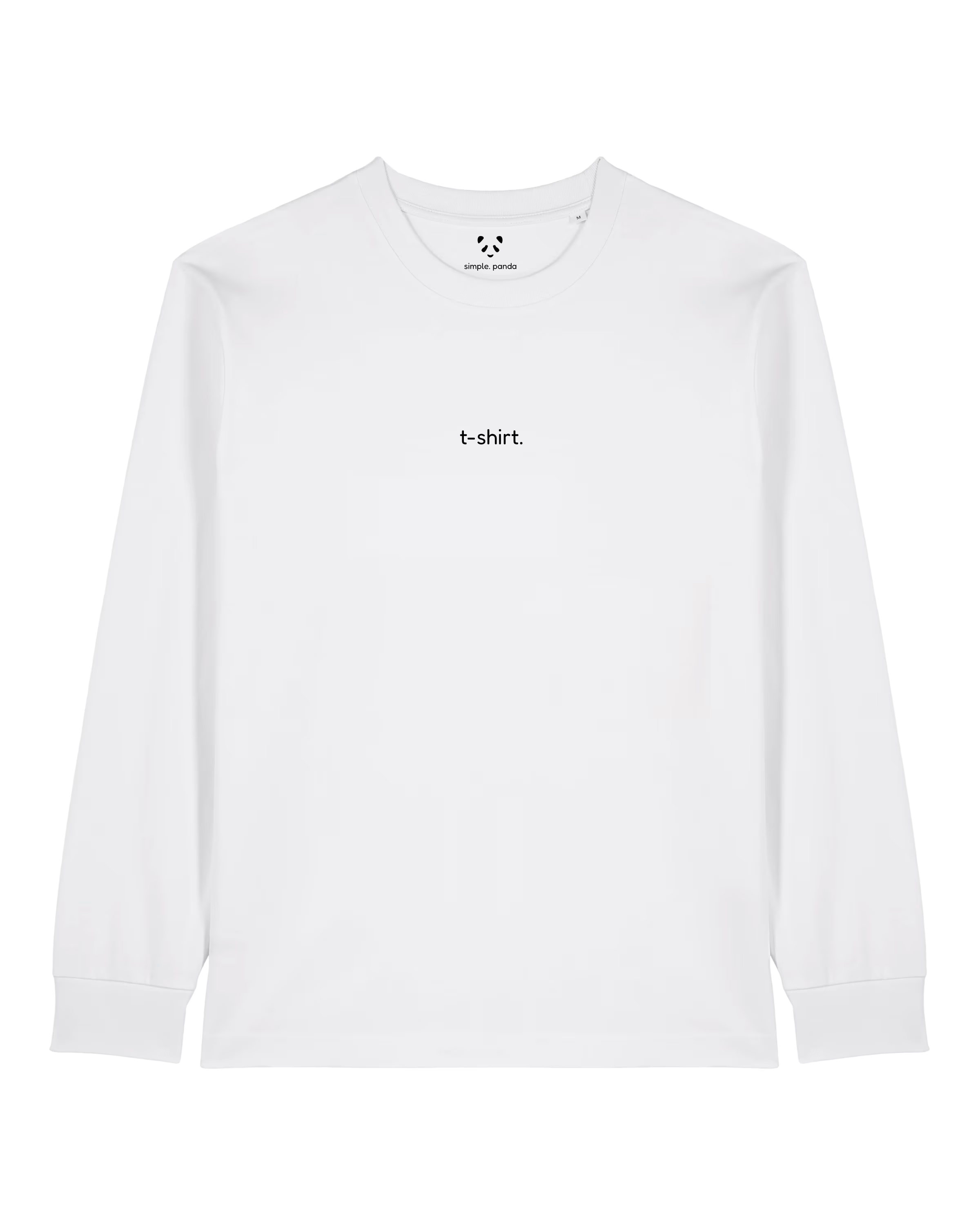 simple. long-sleeved t-shirt. white.