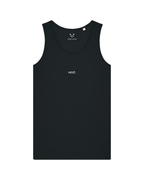 simple. relaxed vest. black.