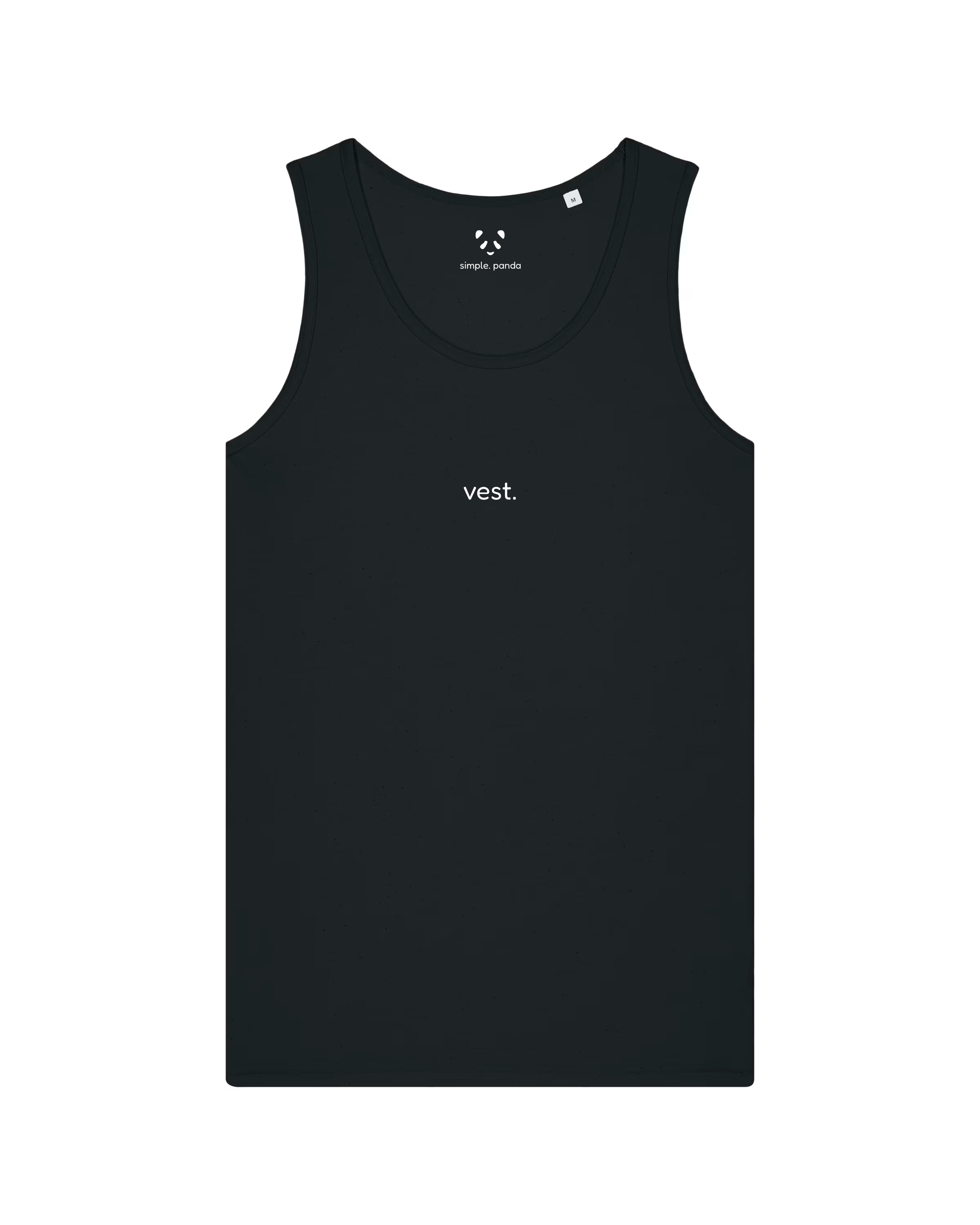 simple. relaxed vest. black.
