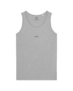 simple. relaxed vest. heather-grey.