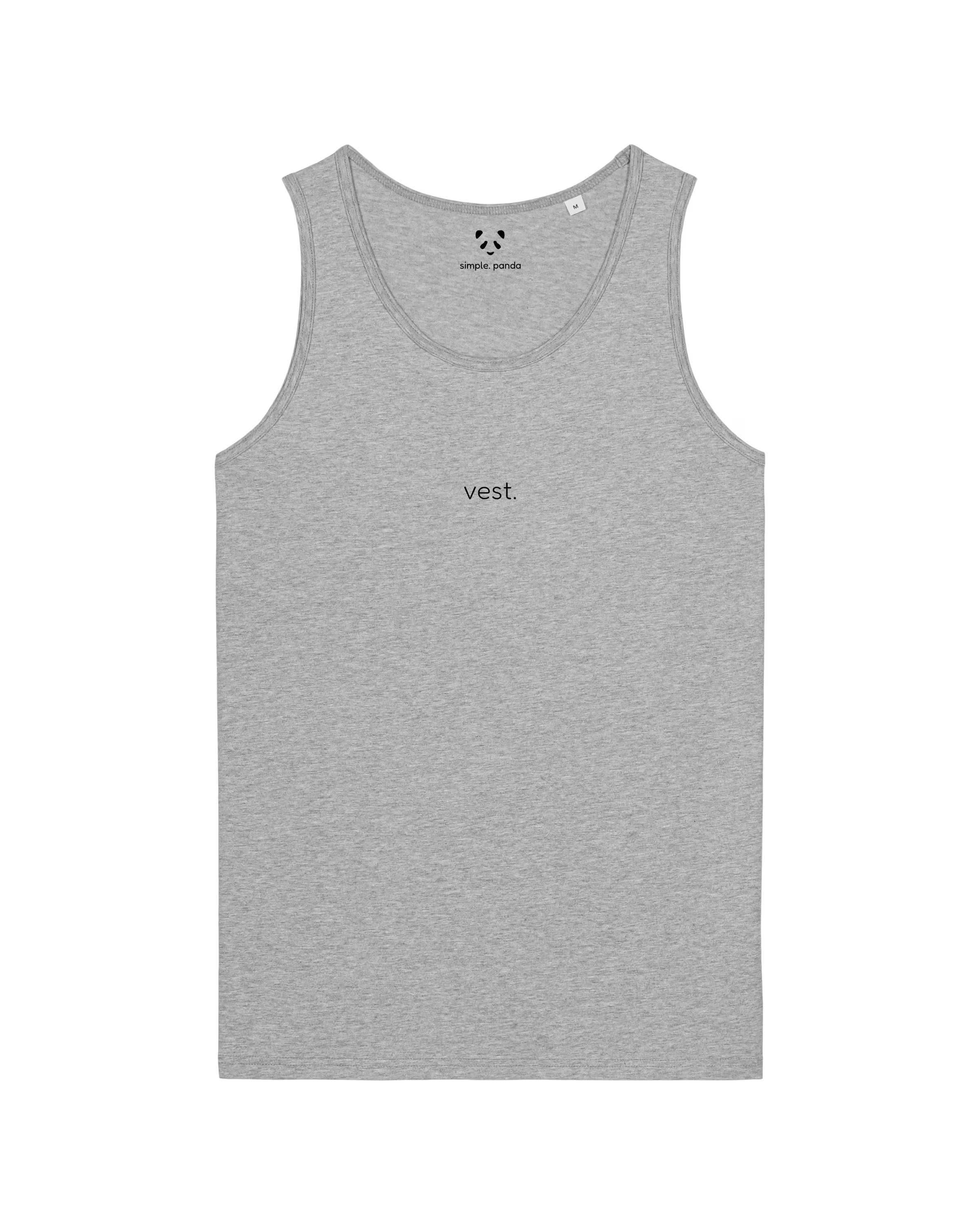 simple. relaxed vest. heather-grey.
