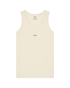 simple. relaxed vest. natural-raw.