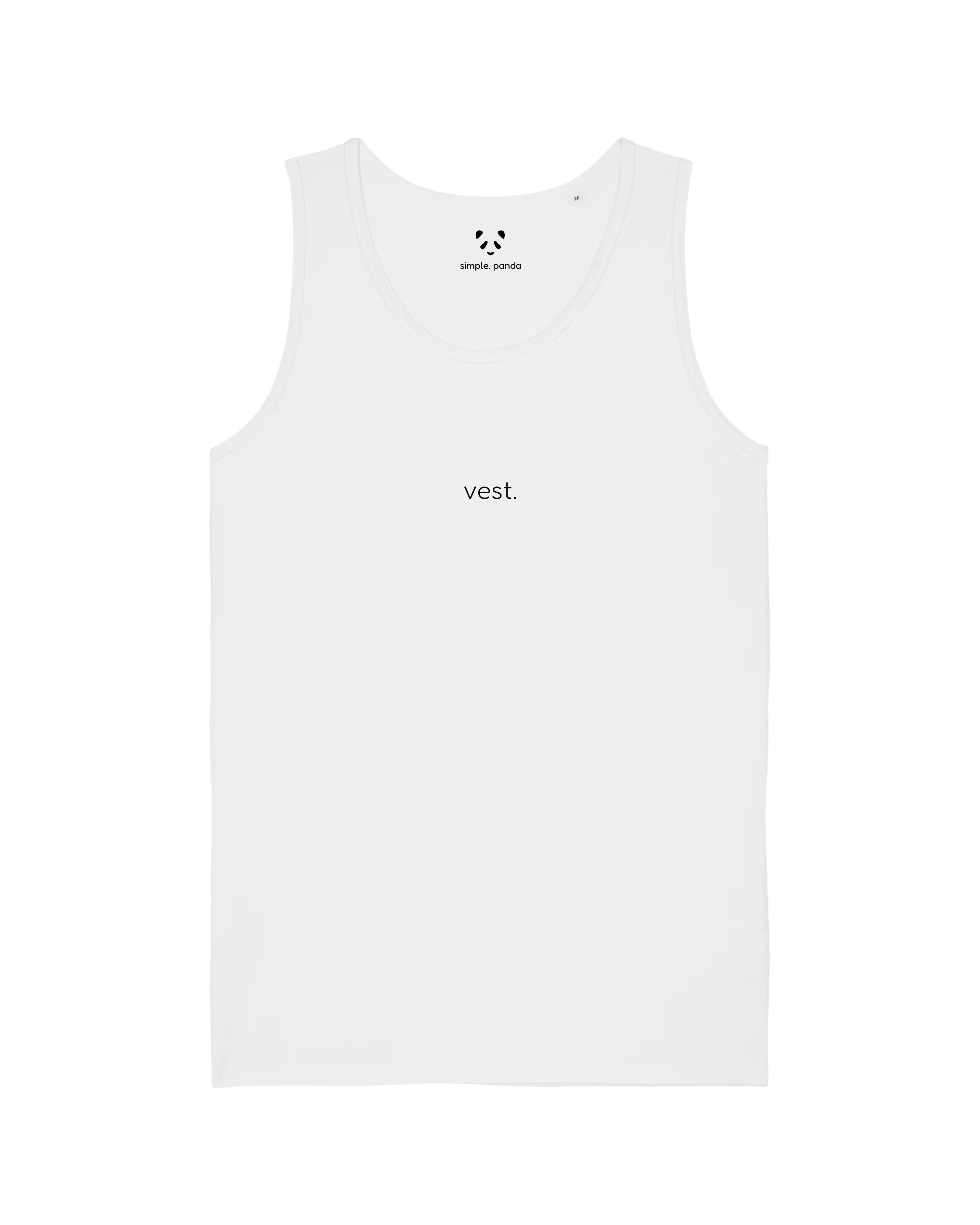 simple. relaxed vest. white.