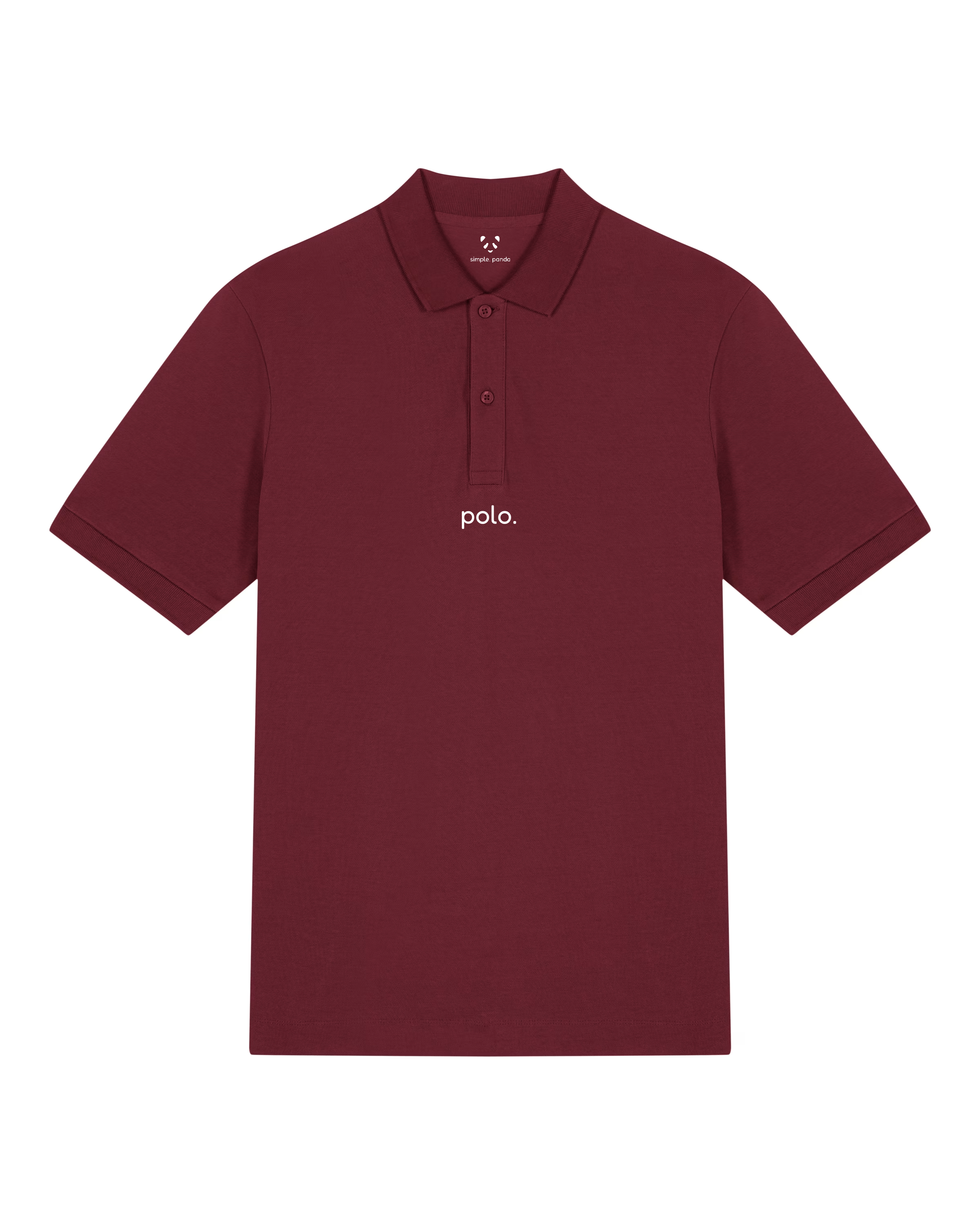 simple. polo. burgundy.