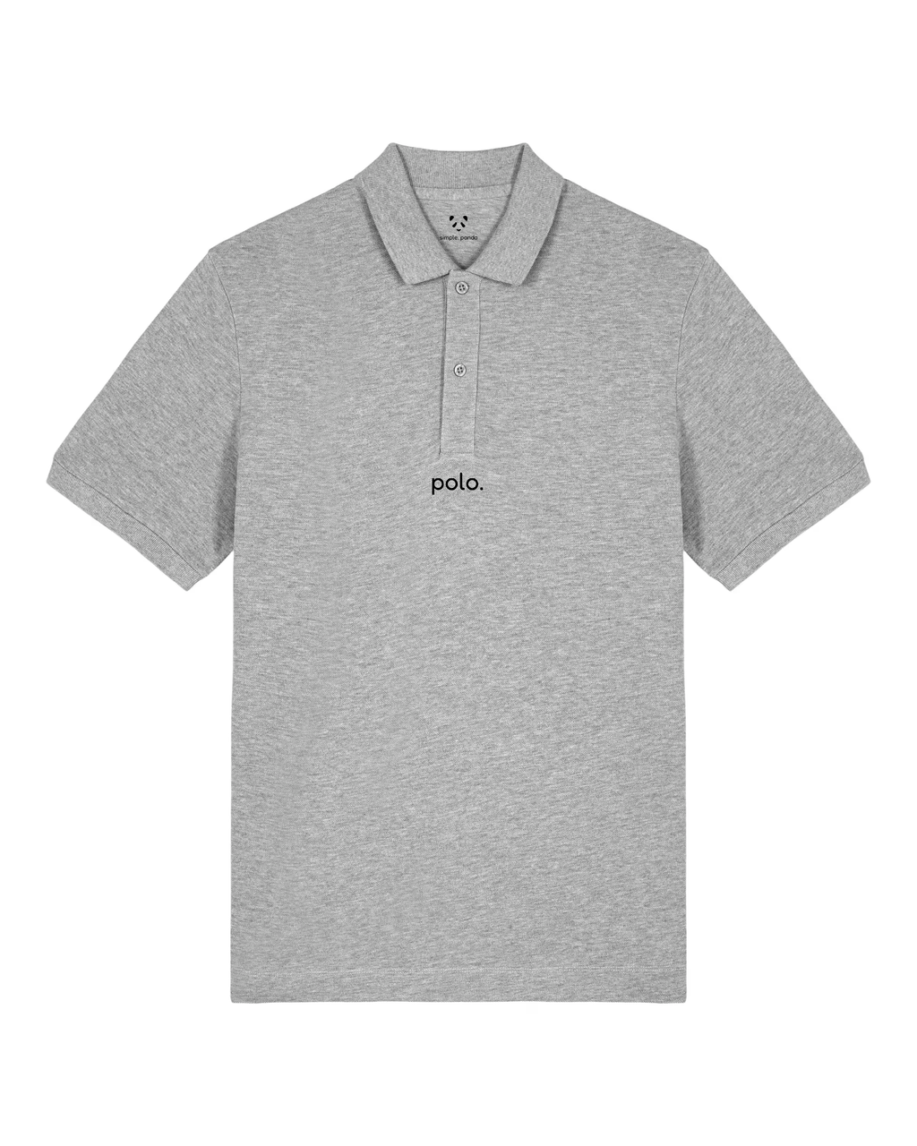 simple. polo. heather-grey.