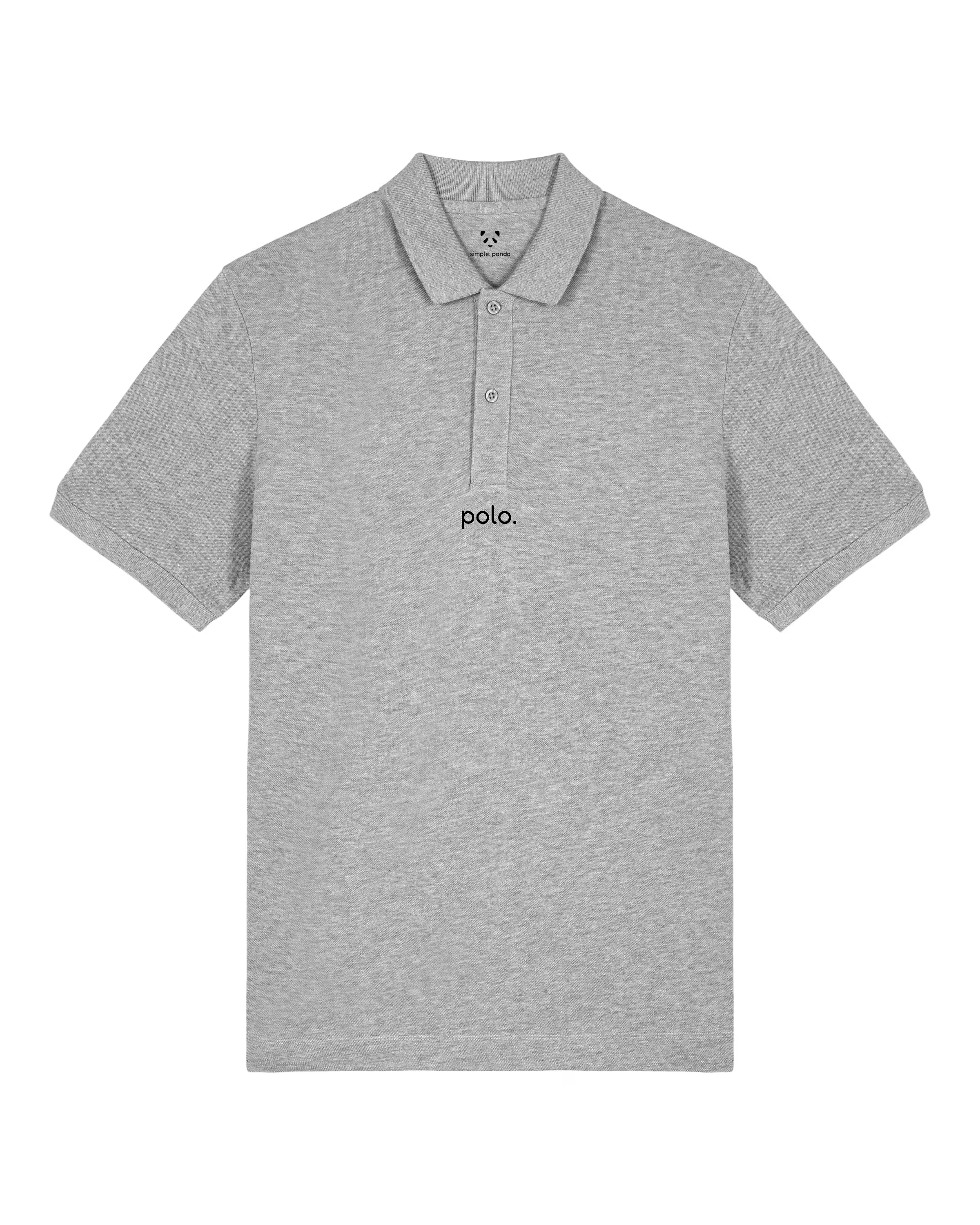 simple. polo. heather-grey.