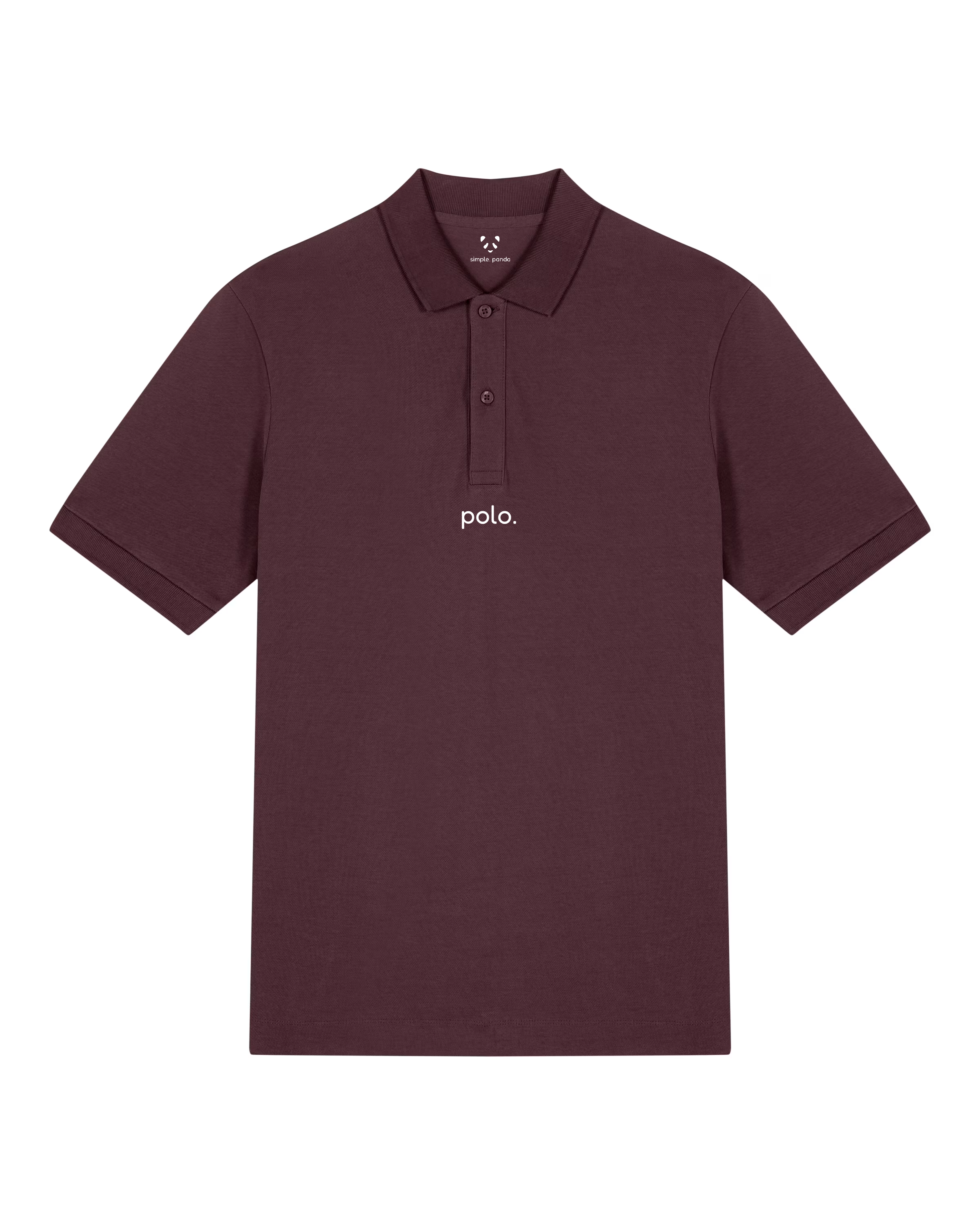 simple. polo. red-brown.