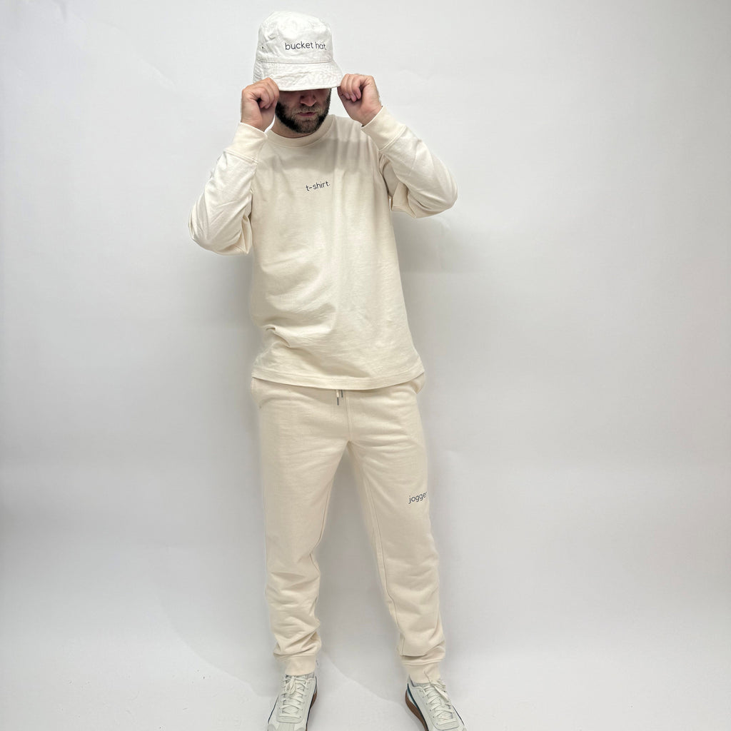 simple. bucket hat. natural-raw.