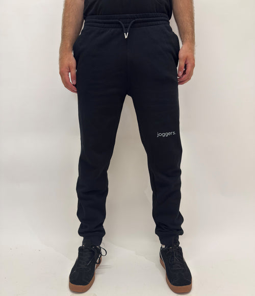 simple. cuffed joggers. black.