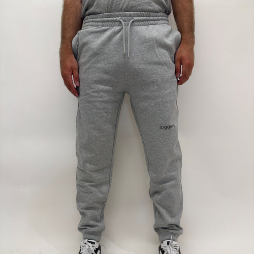 simple. cuffed joggers. heather-grey.