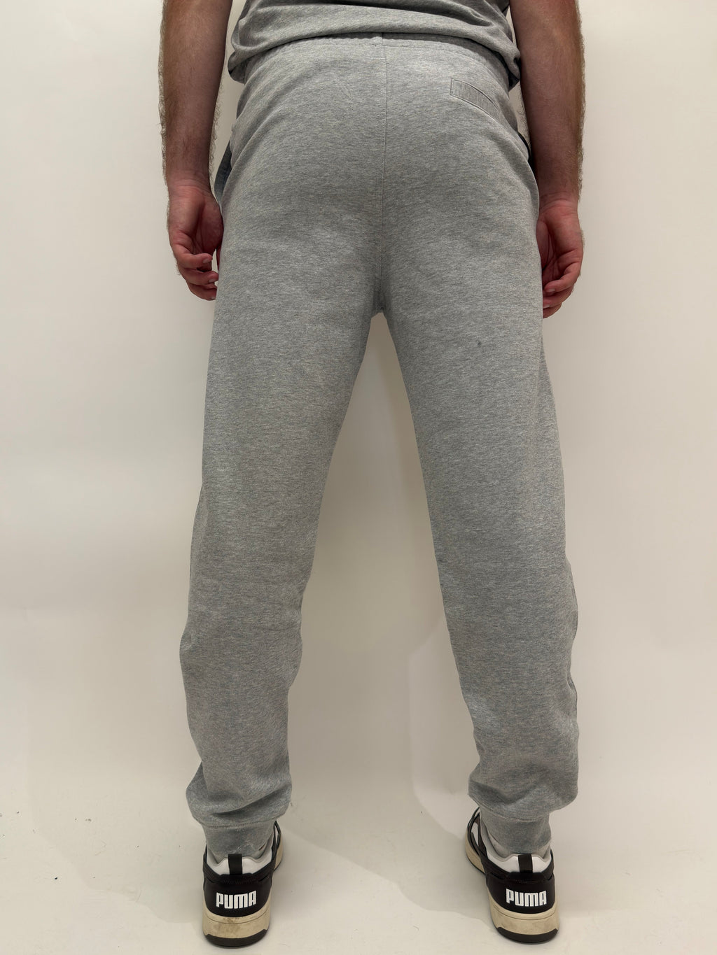 simple. cuffed joggers. heather-grey.